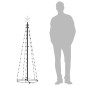 vidaXL Albero di Natale a Cono Decorato Blu con 84 LED 50x150 cm