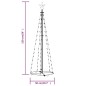 vidaXL Albero di Natale a Cono Decorato Blu con 84 LED 50x150 cm