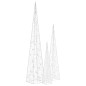 Set Coni Luce LED Acrilico Decorativo Bianco Freddo 60/90/120cm Set Coni Luce LED Acrilico Decorativo Bianco Freddo 60/90/120cm