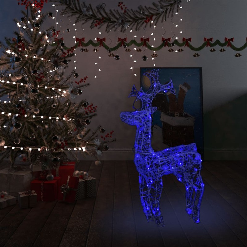 Renne e Slitta Decorazione Natale 90 LED 60x16x100 cm Acrilico Renne e Slitta Decorazione Natale 90 LED 60x16x100 cm Acrilico