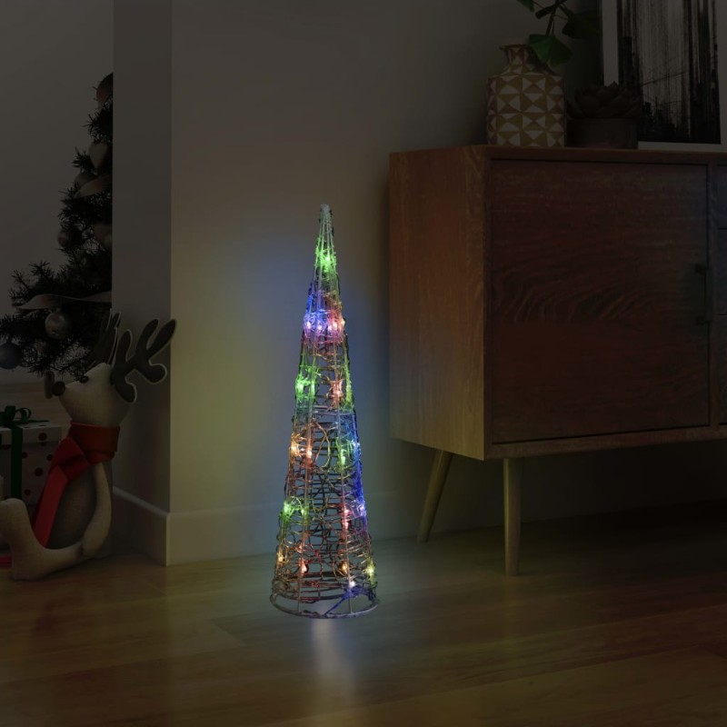 Piramide Decorativa Cono di Luce LED Acrilico Colorata 60 cm Piramide Decorativa Cono di Luce LED Acrilico Colorata 60 cm
