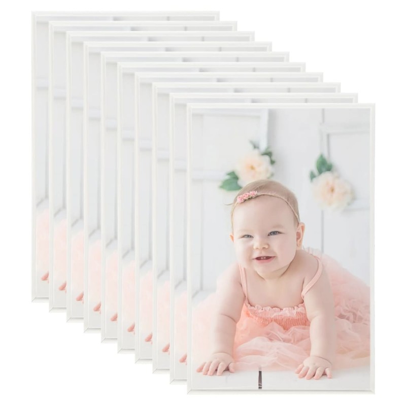 Cornici Foto Collage 10 pz per Tavolo Argento 13x18cm in MDF Cornici Foto Collage 10 pz per Tavolo Argento 13x18cm in MDF