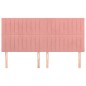 Testiere 4 pz Rosa 100x5x78/88 cm in Velluto Testiere 4 pz Rosa 100x5x78/88 cm in Velluto