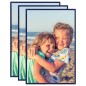 Cornici Foto Collage 3 pz per Parete o Tavolo Blu 70x90 cm MDF Cornici Foto Collage 3 pz per Parete o Tavolo Blu 70x90 cm MDF