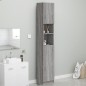Armadietto Bagno Grigio Sonoma 32x25,5x190 cm Legno Multistrato