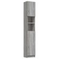 Armadietto Bagno Grigio Sonoma 32x25,5x190 cm Legno Multistrato