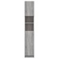 Armadietto Bagno Grigio Sonoma 32x25,5x190 cm Legno Multistrato