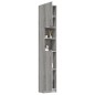Armadietto Bagno Grigio Sonoma 32x25,5x190 cm Legno Multistrato