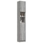 Armadietto Bagno Grigio Sonoma 32x25,5x190 cm Legno Multistrato