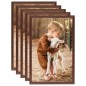 Cornici Foto Collage 5 pz Parete o Tavolo Marroni 70x90 cm MDF Cornici Foto Collage 5 pz Parete o Tavolo Marroni 70x90 cm MDF