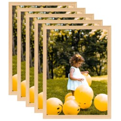 Cornici Foto Collage 5 pz Parete/Tavolo Rovere Chiaro 59,4x84cm