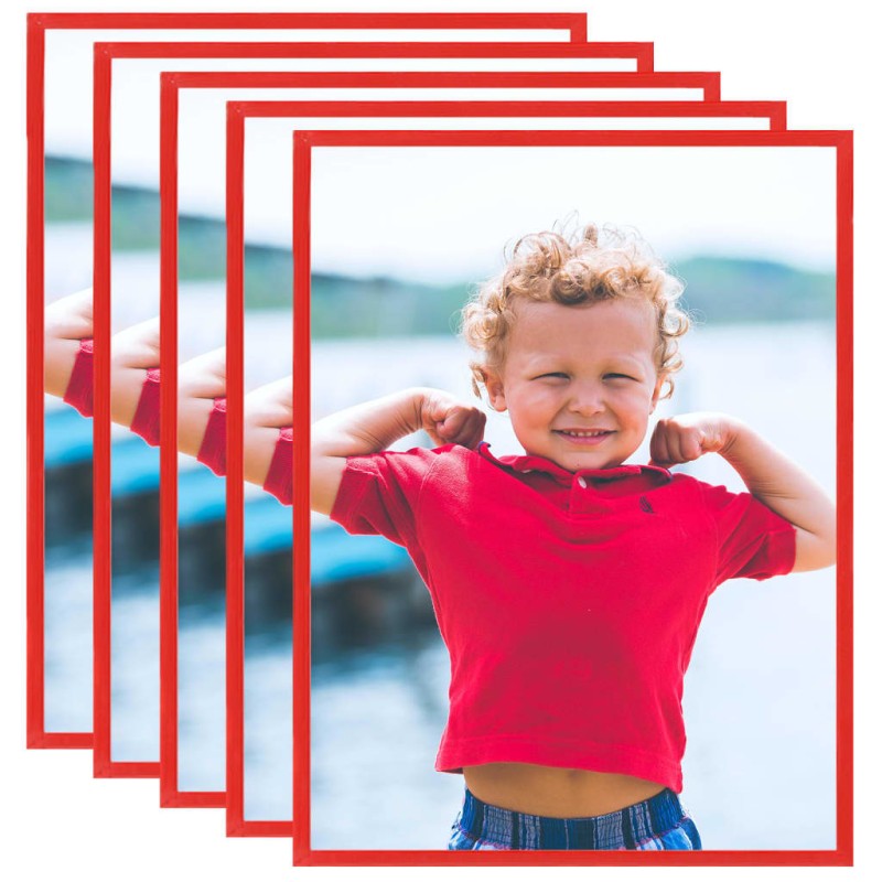 vidaXL Cornici Foto Collage 3 pz per Parete o Tavolo Rosse 50x60cm MDF