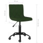 vidaXL Sedia da Pranzo Girevole Verde Scuro in Velluto vidaXL Sedia da Pranzo Girevole Verde Scuro in Velluto