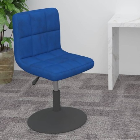 vidaXL Sgabello da Bar Girevole Blu in Velluto