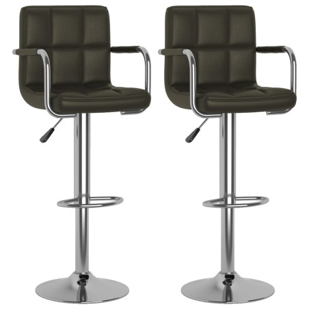 vidaXL Sgabelli da Bar 2 pz Marroni in Similpelle