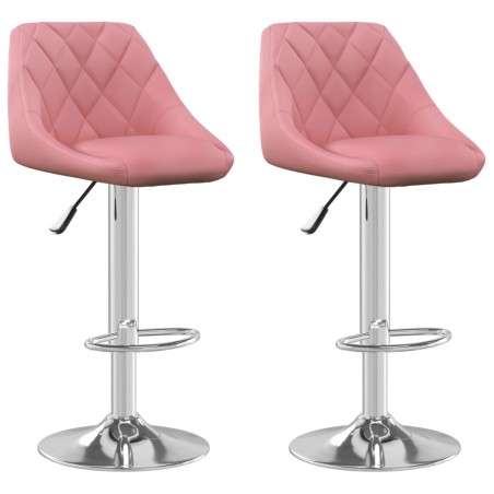 vidaXL Sgabelli da Bar 2 pz Rosa in Velluto