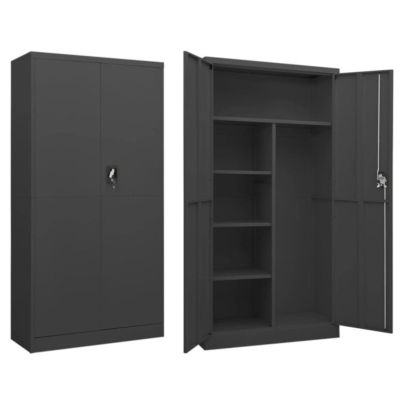 vidaXL Armadio con Ripiani Antracite 90x40x180 cm in Acciaio vidaXL Armadio con Ripiani Antracite 90x40x180 cm in Acciaio