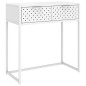 vidaXL Tavolo Consolle Bianco 72x35x75 cm in Acciaio vidaXL Tavolo Consolle Bianco 72x35x75 cm in Acciaio