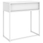 vidaXL Tavolo Consolle Bianco 72x35x75 cm in Acciaio vidaXL Tavolo Consolle Bianco 72x35x75 cm in Acciaio
