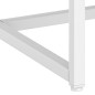 vidaXL Tavolo Consolle Bianco 72x35x75 cm in Acciaio vidaXL Tavolo Consolle Bianco 72x35x75 cm in Acciaio