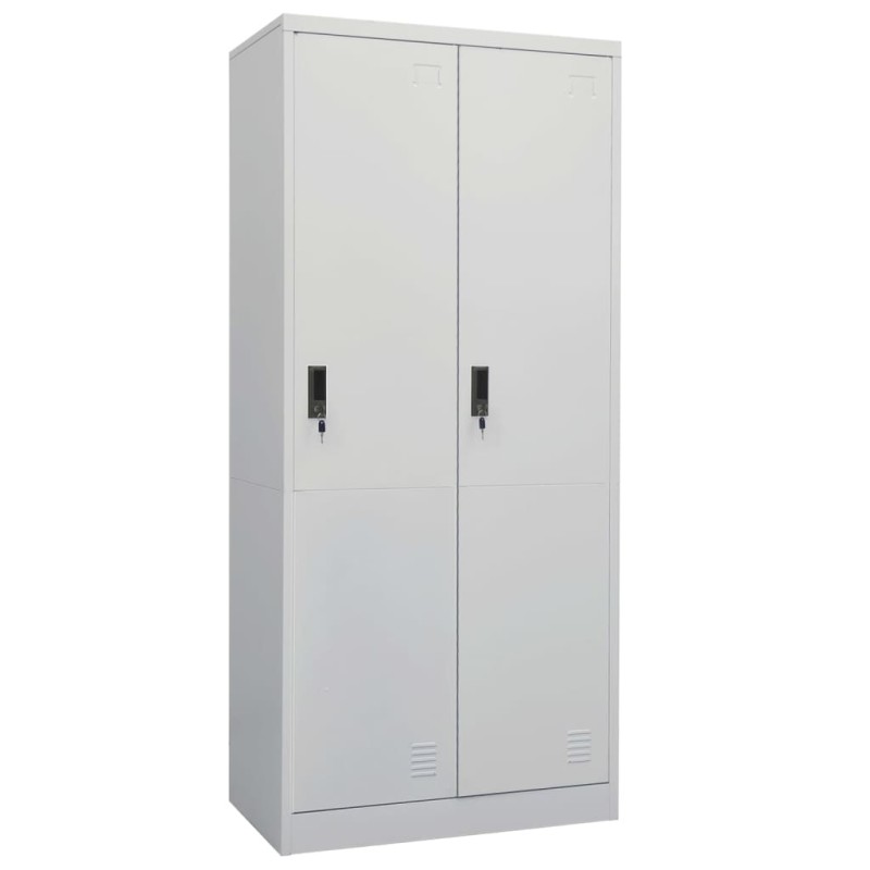 vidaXL Armadio Grigio Chiaro 80x50x180 cm in Acciaio vidaXL Armadio Grigio Chiaro 80x50x180 cm in Acciaio