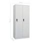 vidaXL Armadio Grigio Chiaro 80x50x180 cm in Acciaio vidaXL Armadio Grigio Chiaro 80x50x180 cm in Acciaio