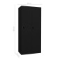 vidaXL Armadio Nero 80x50x180 cm in Acciaio vidaXL Armadio Nero 80x50x180 cm in Acciaio