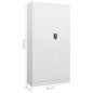 vidaXL Armadio con Ripiani Bianco 90x40x180 cm in Acciaio vidaXL Armadio con Ripiani Bianco 90x40x180 cm in Acciaio