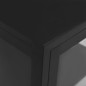 vidaXL Credenza Nera 38x35x70 cm in Acciaio e Vetro vidaXL Credenza Nera 38x35x70 cm in Acciaio e Vetro