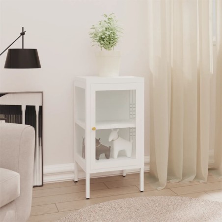 vidaXL Credenza 38x35x70 cm Metallo e Vetro