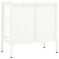 vidaXL Credenza Bianca 70x35x70 cm in Acciaio e Vetro vidaXL Credenza Bianca 70x35x70 cm in Acciaio e Vetro
