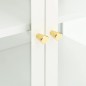 vidaXL Credenza Bianca 70x35x70 cm in Acciaio e Vetro vidaXL Credenza Bianca 70x35x70 cm in Acciaio e Vetro