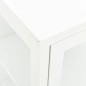 vidaXL Credenza Bianca 70x35x70 cm in Acciaio e Vetro vidaXL Credenza Bianca 70x35x70 cm in Acciaio e Vetro