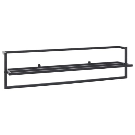 vidaXL Portasciugamani Nero 95x25x22 cm in Ferro