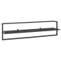 vidaXL Portasciugamani Nero 95x25x22 cm in Ferro vidaXL Portasciugamani Nero 95x25x22 cm in Ferro