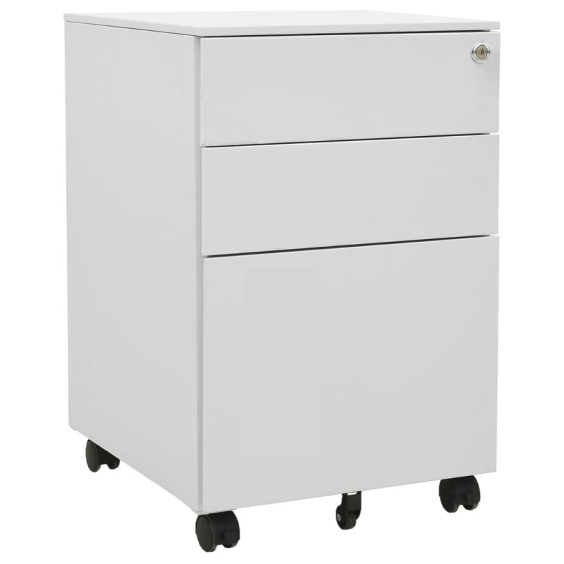 vidaXL Schedario Mobile Grigio Chiaro 39x45x60 cm in Acciaio vidaXL Schedario Mobile Grigio Chiaro 39x45x60 cm in Acciaio