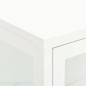 vidaXL Credenza Bianca 75x35x105 cm in Acciaio e Vetro