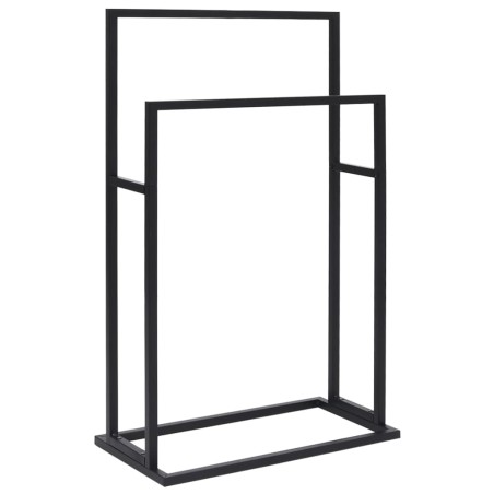 vidaXL Portasciugamani Autoportante Nero 48x24x78,5 cm in Ferro