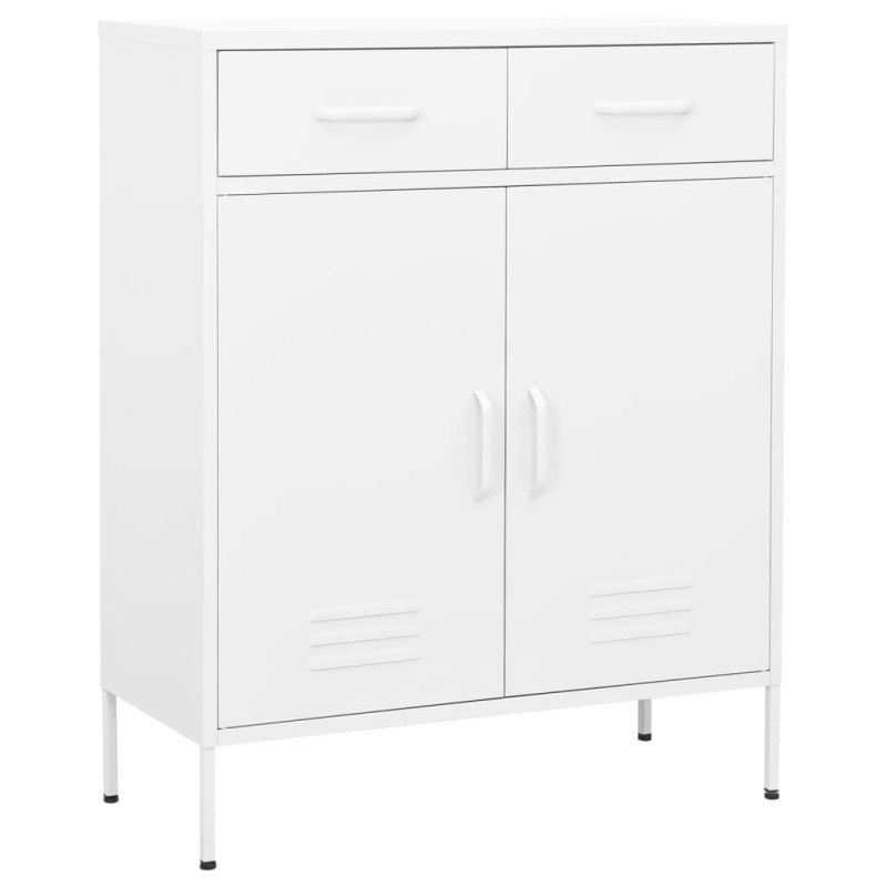 vidaXL Armadietto Bianco 80x35x101,5 cm in Acciaio