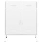 vidaXL Armadietto Bianco 80x35x101,5 cm in Acciaio