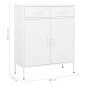 vidaXL Armadietto Bianco 80x35x101,5 cm in Acciaio