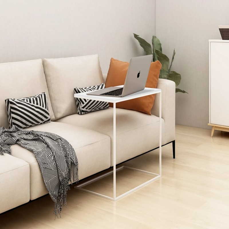 vidaXL Tavolino da Salotto Bianco 55x35x66 cm in Legno Multistrato vidaXL Tavolino da Salotto Bianco 55x35x66 cm in Legno Multistrato
