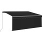 Tenda da Sole Retrattile Manuale con Parasole 3x2,5m Antracite Tenda da Sole Retrattile Manuale con Parasole 3x2,5m Antracite