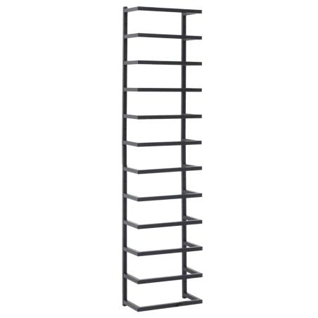 vidaXL Portasciugamani Nero 24x12x96 cm in Acciaio