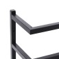vidaXL Portasciugamani Nero 24x12x96 cm in Acciaio vidaXL Portasciugamani Nero 24x12x96 cm in Acciaio