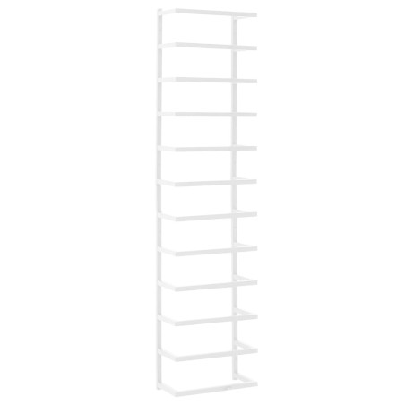 vidaXL Portasciugamani Bianco 24x12x96 cm in Acciaio