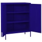 vidaXL Armadietto Blu Marino 80x35x101,5 cm in Acciaio