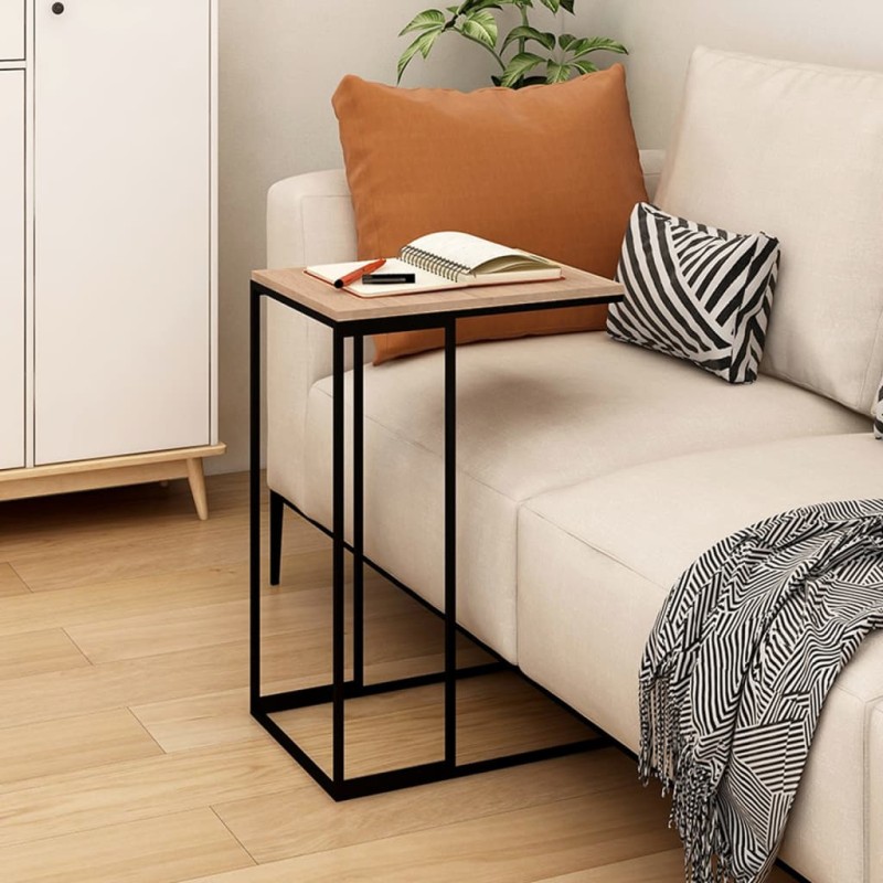 vidaXL Tavolino da Salotto Nero 40x30x59 cm in Legno Multistrato