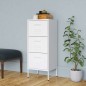 vidaXL Armadietto Bianco 42,5x35x101,5 cm in Acciaio vidaXL Armadietto Bianco 42,5x35x101,5 cm in Acciaio