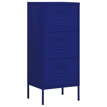 vidaXL Armadietto Blu Marino 42,5x35x101,5 cm in Acciaio